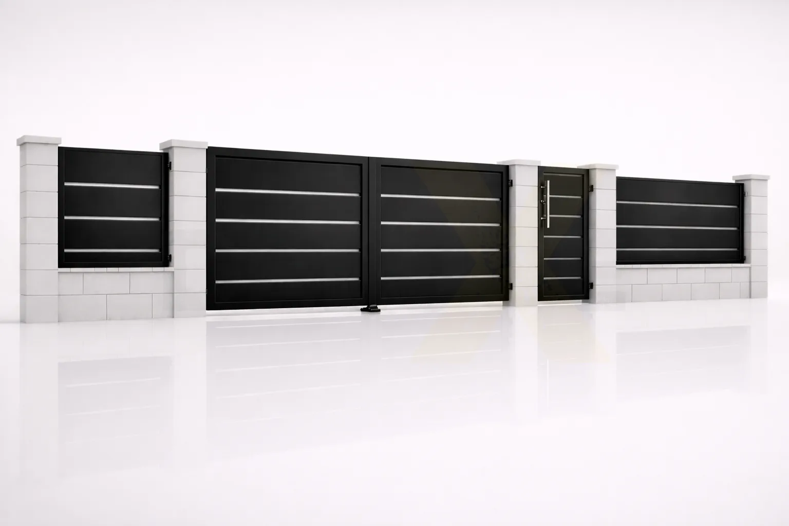 DX Ferro Contour — Komplettsystem in Schwarz (RAL 9005)